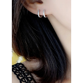 Bông Tai Đá Trắng (1 Chiếc) B400425