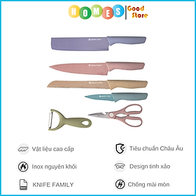 Mua Bộ Set Dao 6 Món KITCHEN KNIFE Ceramic Cao Cấp  Chống Gỉ Sét  Tiêu Chuẩn Hàn Quốc - Hàng Nhập Khẩu
