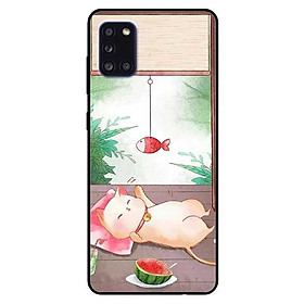 Ốp lưng dành cho Samsung Galaxy A31 mẫu Mèo Và Điện Thoại