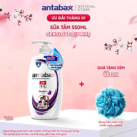 Sữa Tắm Bảo Vệ Da Kháng Khuẩn Antabax Sensitive Dịu Nhẹ 550ml