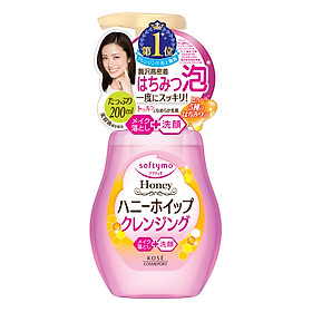 Bọt Rửa Mặt & Tẩy Trang Dạng Bọt 2 Trong 1 Kosé Cosmeport Softymo Cleansing Foam Honey Whip (200ml)