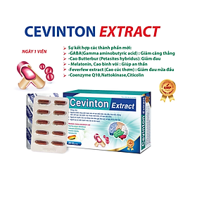 Hình ảnh Hoạt Huyết Dưỡng Não Cevinton Extra - Giảm Tai Biến Mạch Máu Não - Tăng Cường Tuần Hoàn Máu Não - Tăng Cường Trí Nhớ - Giảm Các Triệu Chứng Thiểu Năng Tuần Hoàn Não - Hộp 30 Viên