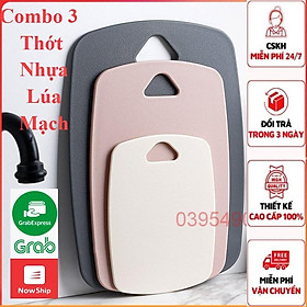 Mua Thớt Kháng Khuẩn  Combo 3 Thớt Nhựa Lúa Mạnh Nhiều Màu  Hàng Loại Đẹp Chất Lượng Cao không gây mùi khó chịu