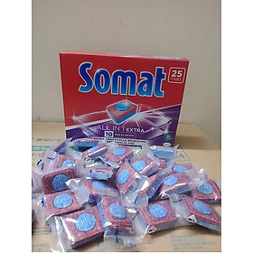  Viên rửa bát Somat All-in-1 hộp 25 viên Chuyên Dùng Cho Máy Rửa Chén Bát