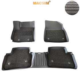 Thảm Lót Sàn 2 Lớp TPE Macsim Seltos / Creta Chuẩn Form, Bền, Không Mùi (sd3 xám đen ct)
