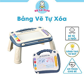 Bảng vẽ tự xóa sáng tạo thông minh có chân bàn tập vẽ cho bé Hồ Lô Kids