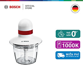Hình ảnh Máy xay thịt Bosch MMRP1000 400W 800ml (trắng đỏ) - Hàng chính hãng