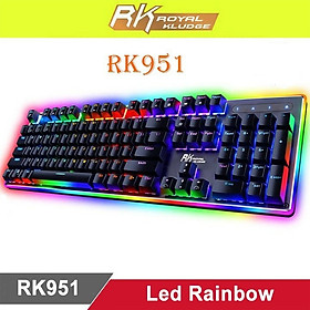 Bàn phím cơ chơi game ROYAL KLUDGE RK951 full size 104 phím có Led Viền nhiều chế độ Led nền - Hàng chính hãng