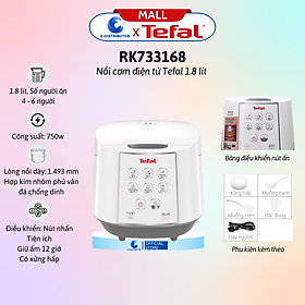 Nồi cơm điện tử Tefal 1.8 lít RK733168 - Hàng Chính Hãng