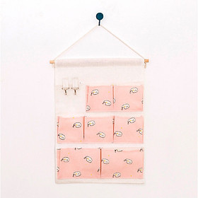 Túi vải treo tường 7 ngăn sáng tạo, tiết kiệm không gian sống size (50x35cm)