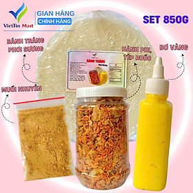 Combo Bánh Tráng Phơi Sương, Bơ, Muối Tép Hành Phi Viettin Mart