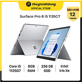 Mua Laptop Surface Pro 8 i5 1135G7/8GB/256GB/13 /Touch/120Hz/Win11/(8PQ-00001)/Bạc - Hàng chính hãng