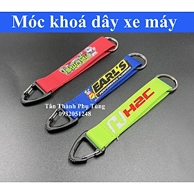 Móc khoá dây dành cho xe máy dầu nhựa, khoen inox-MS2