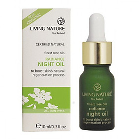 Tinh Chất Trắng da, Mờ Nám Cấp Tốc Ban Đêm Living Nature Radiance Night Oi 10ml - Sản xuất tại New Zealand