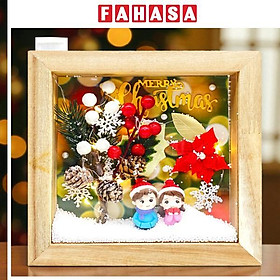 Khung Ảnh Giáng Sinh 3d Gắn Mica - Đèn Led - Vinacraft - Mẫu 2