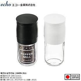Mua Lọ/ hũ xay tiêu cầm tay thủy tinh Echo Metal - Hàng Nội Địa Nhật Bản