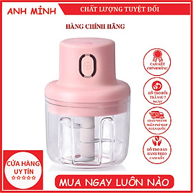 Máy Xay Tỏi, Ớt Mini Bằng Điện - Pin Sạc - 45W