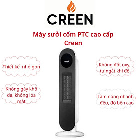 Mua Máy sưởi gốm Ceramic Inverter Creen CR-H79C 2000W  điều khiển từ xa  cảm biến nghiêng đổ tự tắt  thương hiệu Tây ban Nha - Hàng chính hãng