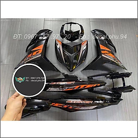 Tem Exciter 150 Cam đen bản mới 2020