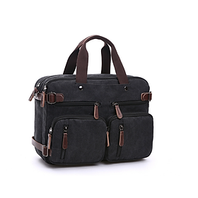 Túi xách nam công sở 2 trong 1 vải cavans cao cấp size 15,6inh và size 17.3inh phong cách mới