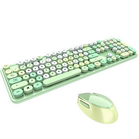 Bàn phím và chuột màu hỗn hợp trò chơi 2.4Ghz không dây Vintage Universal Bàn phím và bàn chơi game dành cho nữ