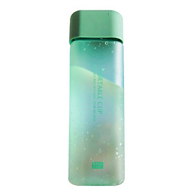 Square Portable Drop Resistant Plastic Water Bottle Student Scrub Leakproof Kettle