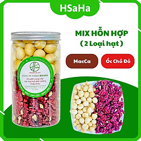 Hạt Dinh Dưỡng Mix 2 loại Tách Vỏ ( Hạt Óc Chó Đỏ + Hạt Mắc Ca) HSaHa Vô Cùng Bổ Dưỡng