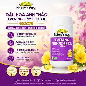 Tinh dầu hoa Anh Thảo Nature's Way evening primrose oil hỗ trợ cân bằng nội tiết tố nữ 60 viên
