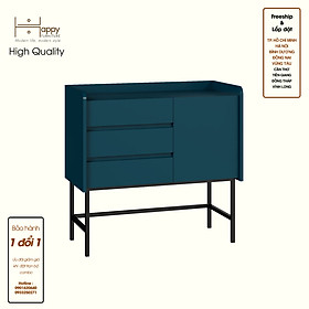 [Happy Home Furniture] LAVIA, Tủ lưu trữ 3 ngăn kéo - 1 cửa mở - chân sắt, 90cm x 40cm x 86cm ( DxRxC), THK_157