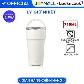 Ly Giữ Nhiệt Locknlock LocknLock LHC4416 710ml, LHC4419 900ml Thép Phủ Sứ, Hàng Chính Hãng, Kèm Ống Hút - JoyMall
