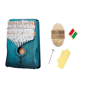 Mua Đàn kalimba 17 phím gỗ nguyên khối Mahogany Cega -IM170155 họa tiết tuần lộcTặng búa chỉnh âm   stick màu  khăn lau đàn và bông tắm xơ mướp PROVK399