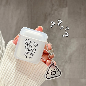 Case Ốp Bảo Vệ Vui Nhộn Ngồi Bồn Cầu Dành cho Tai Nghe AIRPODS 3/ Airpods Pro/ Airpods 1/2- Hàng chính hãng - Airpods 1/2