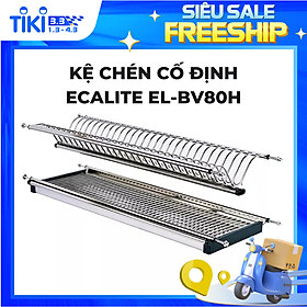 Kệ chén cố định tủ trên V Ecalite EL-BV80H - Ngang 80cm - 2 tầng - Hàng chính hãng