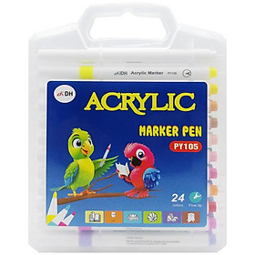 Hộp 24 Bút Lông Màu Acrylic Marker Pen - DH PY105