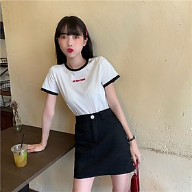 Chân Váy Chữ A Lưng Cao Phong Cách Hàn Quốc Dành Cho Nữ