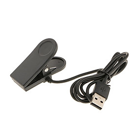 Black USB Charger Charging Data Sync Cable Clip for Garmin vivoactive HR