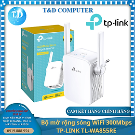 Hình ảnh Bộ mở rộng sóng wifi TP-Link TL-WA 855RE (Chuẩn N/ 300Mbps/ 2 Ăng-ten ngoài/ 15 User) - Hàng chính hãng FPT phân phối