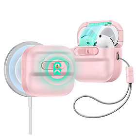 Ốp ESR Pulse FlickLock (HaloLock) có khoá thông minh cho Airpods 4 sạc từ tính, kèm dây đeo_ Hàng Chính Hãng