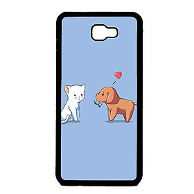 Ốp Lưng in cho Samsung J7 Prime Mẫu Tình Yêu Mèo Cún - Hàng Chính Hãng