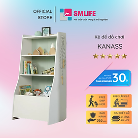 Kệ để đồ chơi cho bé SMLIFE Kanass | Gỗ MDF dày 17mm chống ẩm | D70xR50xC135cm