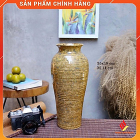 Mua Lọ hoa gốm sứ cỡ lớn cao 35 cm - Bát Tràng - Bình cắm hoa decor trang trí nghệ thuật - Cắm tuyết mai siêu đẹp