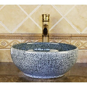 Mua Chậu sứ lavabo nghệ thuật để bàn với tông màu đen huyền bí