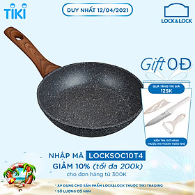 Chảo Nhôm Chống Dính Lock&Lock Baum Marble 1 Tay Cầm LBU1203 (20cm)