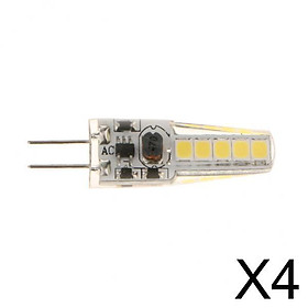 4x2W G4 Silicone LED Cornbulb Lamp Energy Saving Lamp AC / DC12V White