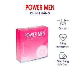 Bao cao su Powermen Ôm sát, Tăng khoái cảm cho Nữ (Size 49mm)