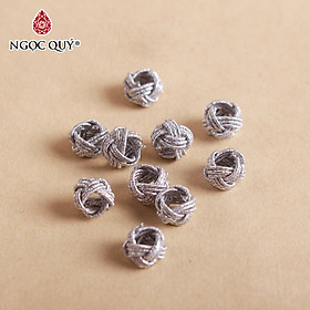 Combo 10 cái nút thắt vải chặn hoa văn loại 1 - Ngọc Quý Gemstones