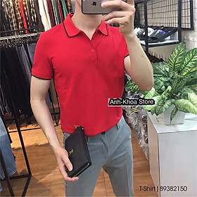 Áo thun nam cổ bẻ Kojiba ngắn tay dáng ôm ARU SHOP