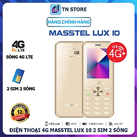 Hình ảnh Điện Thoại 4G Masstel Lux 10 - 2 Sim 2 Sóng - Sóng 4G HD Call - Loa To Rõ - Pin Bền - Hàng Chính Hãng - Bảo Hành 12 Tháng