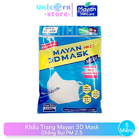 Khẩu Trang Mayan 3D Mask Chống Bụi PM 2.5 Gói 5 Miếng