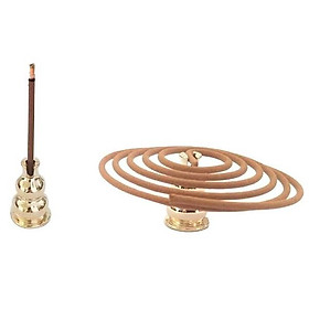 Mua Đế đốt trầm hương vòng và thanh nhang hình hồ lô vàng nhỏ gọn tiện lợi